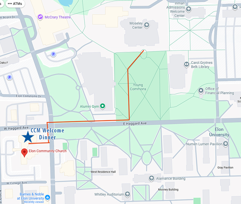 map to Welcome Dinner